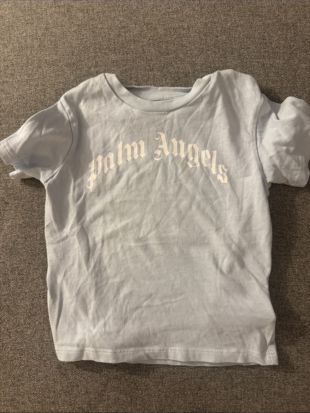 Palm Angels Pale Blue Logo T-Shirt